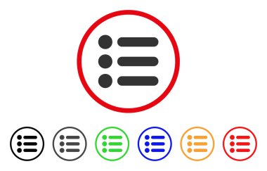 Öğeleri yuvarlak simge