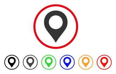 Harita işaretleyici yuvarlak simge