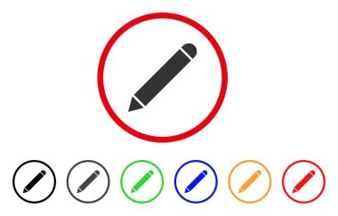 Yuvarlak kurşun kalem simgesini