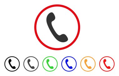 Telefon yuvarlak simgesi