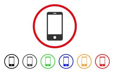 Smartphone yuvarlak simge