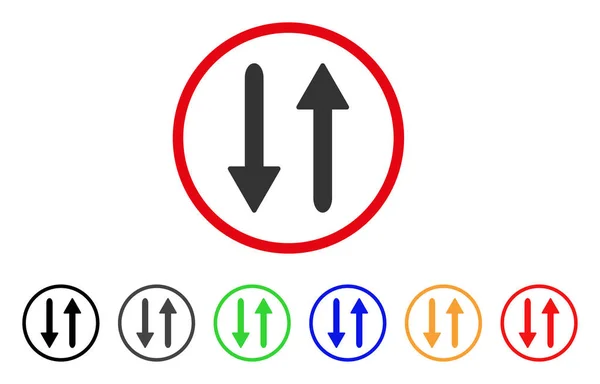 화살표 교환 수직 둥근된 아이콘 — 스톡 벡터