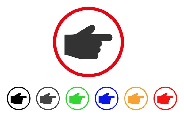 Index Finger Rounded Icon — Stock Vector