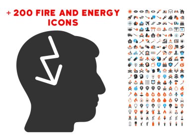 Beyin elektrik Strike simgesini Bonus güç koleksiyonu ile