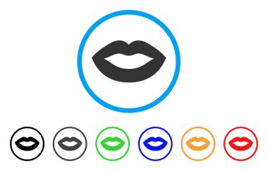 Dudaklar yuvarlak simge gülümse