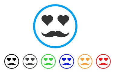 Sevgilisi gülümseme yuvarlak simge