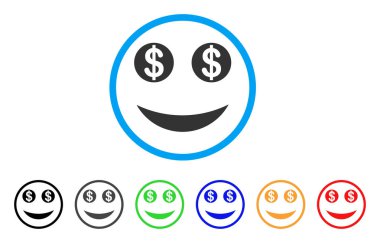 Lucky Dollar gülümseme yuvarlak simge