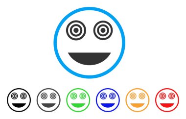 Deli gülümseme yuvarlak simge