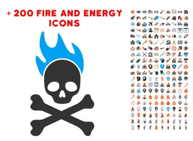 Ölüm ateş simgesi ile Bonus alev Clipart