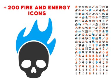 Ölüm ateş simgesi Bonus alev koleksiyonu ile