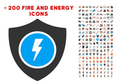 Elektrik koruma simgesi Bonus güç koleksiyonu ile