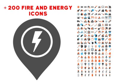 Bonus enerji Clipart ile elektrik işareti simgesi