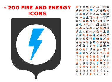 Elektrik koruma simgesi ile Bonus alev koymak