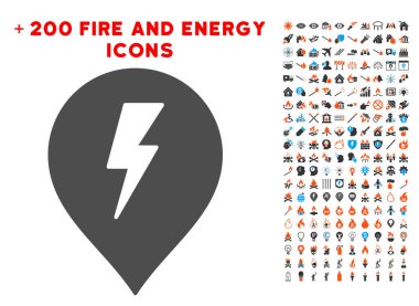 Elektrik çarpması işaretçisi simgesiyle Bonus enerji toplama