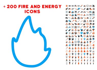 Yangın kontur simgesini ile Bonus yangın Clipart