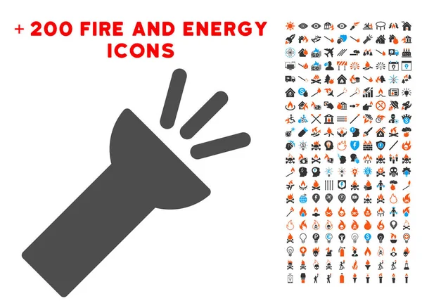 Elektrik Torch ışık kutsal kiþilerin resmi ile Bonus güç Clipart