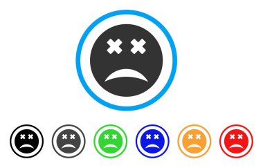 Kör Smiley vektör simgesi