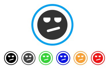 Sıkılmış Smiley vektör simgesi