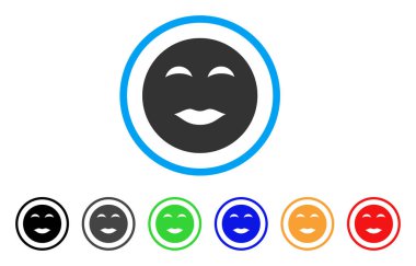 Bayan zevk Smiley vektör simgesi