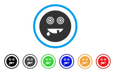 Manyak Smiley vektör simgesi