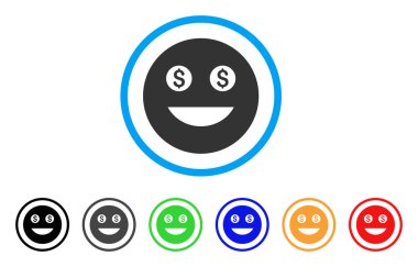 Para Smiley vektör simgesi