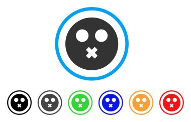 Sessiz Smiley vektör simgesi