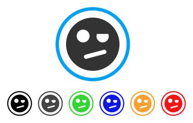 Olumsuzlama Smiley vektör simgesi