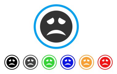 Üzüntü Smiley vektör simgesi