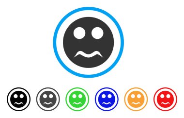 Ciddi Smiley vektör simgesi