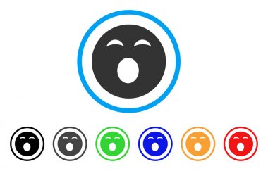 Uykulu Smiley vektör simgesi