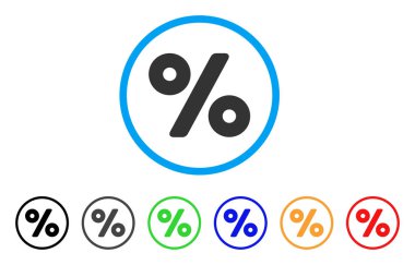 Yüzde vektör simgesi