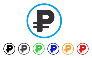 Rus Rublesi vektör simgesi