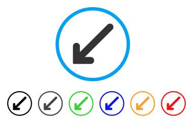 Sol vektör simgesi aşağı ok