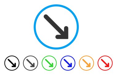 Doğru vektör simgesi aşağı ok