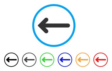 Ok sol vektör simgesi