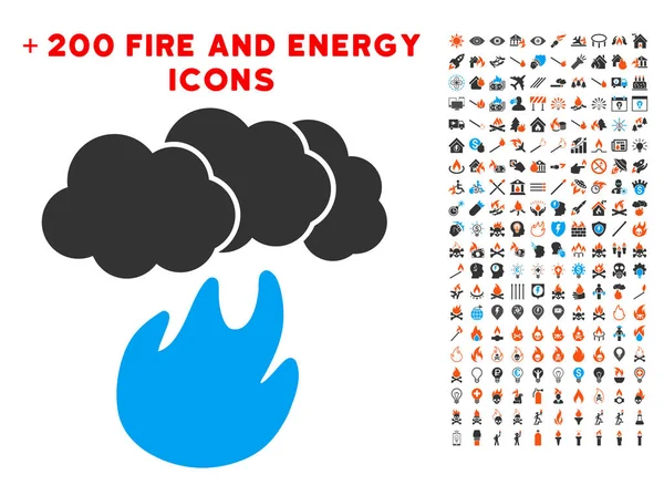 Bonus enerji kümesiyle duman simgesi ile ateş