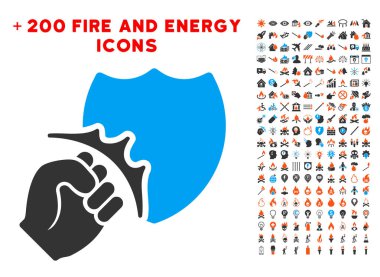 Yumruk Strike kalkan simgesini Bonus alev koleksiyonu ile