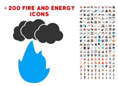 Alev ile Bonus güç koymak duman simgesiyle