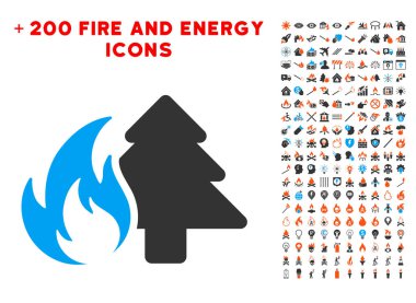 Bonus yangın koleksiyonu ile orman yangın simgesi