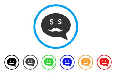 Yatırımcı Smiley ileti vektör simgesi