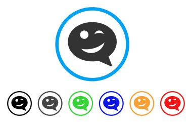 Şaka Smiley ileti vektör simgesi