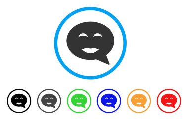 Bayan zevk Smiley ileti vektör simgesi