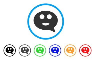 Bayan Smiley ileti vektör simgesi