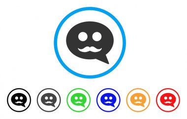 Erkek Smiley ileti vektör simgesi