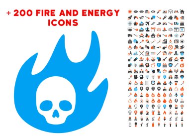 Cehennem ateşi simgesi ile Bonus güç Clipart