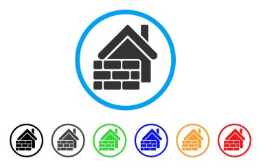 Yuvarlak simge Realty tuğla duvar