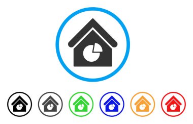 Realty pasta grafiği yuvarlak simge