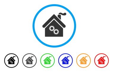 Fabrika Binası simgesi yuvarlak