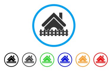 Ev çit yuvarlak simge