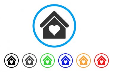 Aşk ev simgesini yuvarlak